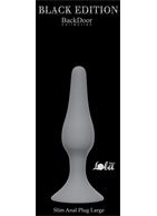 Серая анальная пробка Slim Anal Plug Large - 12,5 см.