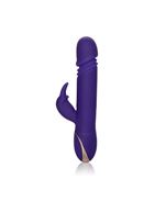 Фиолетовый вибратор с поступательным движением Jack Rabbit Signature Silicone Thrusting Rabbit (20 см)