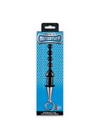 Чёрный анальный плаг-елочка ANAL BEAD WITH PLATED HANDLE