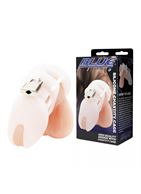 Белая клетка целомудрия Silicone Chastity Cage