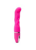 Розовый фигурный вибратор PURRFECT SILICONE DELUXE VIBE (15 см)