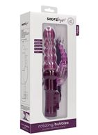Фиолетовый вибратор кролик Rotating Bubbles (23,2 см)