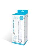 Стеклянная прозрачная палочка-фаллос Callisto Clear Glass Dildo (18 см)