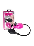 Розово-чёрная помпа EXCITING VIBRATING SUCKER с вибрацией для клитора