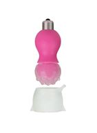 Розовый вибромассажер с замораживающейся насадкой Foreplay Ice Chill Massagers