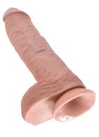 Большой фаллоимитатор с мошонкой 10" King Cock with Balls на присоске (25,4 см)