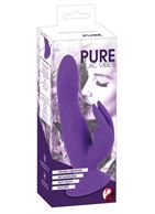 Фиолетовый силиконовый вибратор Pure Lilac Vibes Rabbit (18 см)