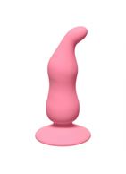 Розовая анальная пробка Waved Anal Plug Pink - 11 см.