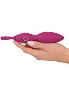 Ярко-розовый клиторальный вибратор с 3 насадками Spot Vibrator with 3 Tips (17,9 см)