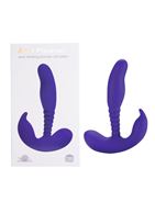Фиолетовый стимулятор простаты Anal Pleasure Dual Vibrating Prostate Stimulator - 13,5 см.