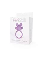 Фиолетовое эрекционное виброкольцо TEDDY COCKRING SILICONE