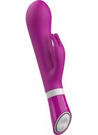 Ярко-розовый вибратор-кролик Bwild Deluxe Bunny (19,3 см)