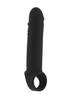 Чёрная удлиняющая насадка Stretchy Penis Extension No.31