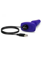 Фиолетовая анальная вибропробка с 3 источниками вибрации TRIO REMOTE CONTROL PLUG PURPLE - 13,5 см.