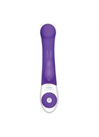 Фиолетовый стимулятор G-точки с клиторальным отростком The G-spot Rabbit - 22 см.