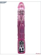 Розовый вибратор EROTICON VERVE RABBIT с металлическими шариками (29 см)