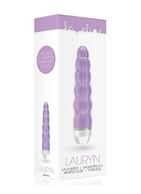 Фиолетовый фигурный вибратор Lauryn - 15 см.