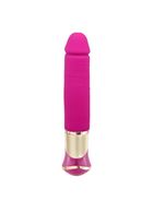 Ярко-розовый перезаряжаемый вибратор ECSTASY Deluxe Greedy Dong (19,5 см)