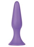 Фиолетовая анальная пробка Silky Buttplug Big Purple - 16 см.