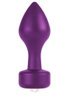 Фиолетовый анальный плаг Elegant Purple - 8,3 см.