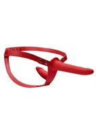 Красный двойной страпон Adjustable на ремешках (16 см)