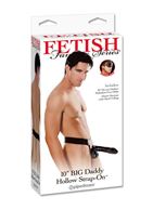 Черный фаллопротез Big Daddy Hollow Strap-On (24,5 см)
