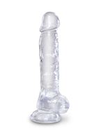 Прозрачный фаллоимитатор King Cock Clear 8" Cock with Balls (22,2 см)