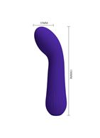 Фиолетовый изогнутый вибратор Faun (15 см)