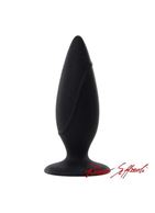 Чёрная силиконовая анальная пробка ROCCO ANAL PLUG LARGE (12,7 см)