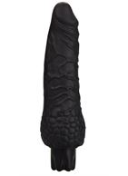 Чёрный вибратор-реалистик Realistic Skin Vibrator Small - 16,3 см.