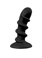 Анальный стимулятор со спиралью SHOVE UP SILICONE BUTTPLUG BLACK - 12,7 см.