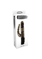 Черный вибратор DOUBLE VIBE BLACK ROGER с анальным хвостом (21 см)