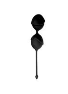 Чёрные вагинальные шарики DELIGHT PUSSY LICHEE SILICONE