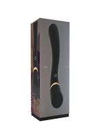 Черный вибратор Cleo - 27 см.