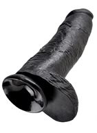 Чёрный фаллоимитатор-гигант 12" Cock with Balls (30,5 см)
