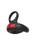 Черное эрекционное виброкольцо Cock Ring с пультом ДУ