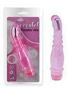 Розовый вибростимулятор точки G Crystal (20,5 см)
