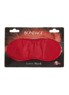 Красная маска на глаза BONDAGE LOVE MASK