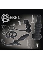 Набор чёрных стимуляторов Rebel Anal Set для анальных удовольствий