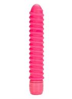 Розовый вибратор со спиралевидным рельефом Sorority Screw (12,75 см)