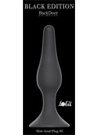 Чёрная анальная пробка Slim Anal Plug XL - 15,5 см.