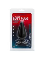 Черная анальная пробка Butt Plugs Smooth Classic Large (14 см)