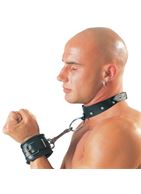 Чёрный ошейник ZADO Leather Collar