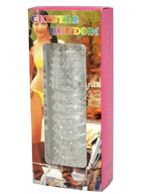 Прозрачная насадка с шипиками Cristal Condom - 12,5 см.