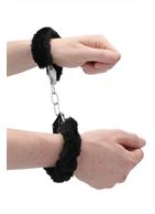 Пушистые чёрные наручники Beginner's Furry Handcuffs