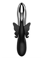 Черный вибратор с подсветкой NAGHI NO.37 RECHARGEABLE LIGHT-UP VIBE (24 см)