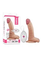 Телесный вибратор реалистик Ultra Soft Dude 8.8 (20 см)