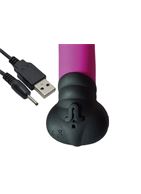 Фиолетовый вибростимулятор Mini Bonnie (19,7 см)