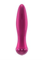 Вибратор-торпеда с кристалликами The Gem Pink - 16,6 см.