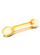 Золостистый стеклянный стимулятор простаты Honey Dripper (17 см)